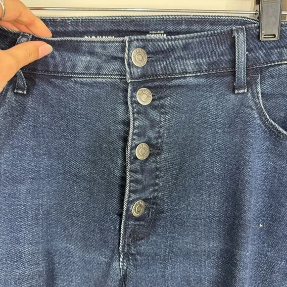 Old Navy High rise rockstar super skinny dark wash button fly denim jeans - Picture 3 of 5